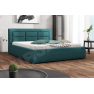 Čalouněná postel s úložným prostorem a roštem Pesto
