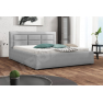 Čalouněná postel s úložným prostorem a roštem Pesto