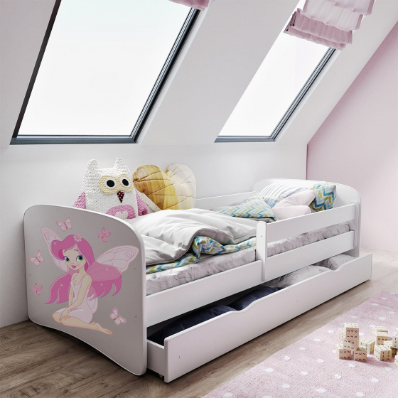 Dětská postel s úložným prostorem a matrací Elsa
