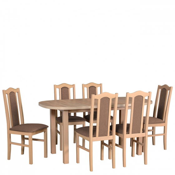 Rozkládací stůl se 6 židlemi - AL57