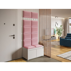Nábytek do předsíně Konkor 80 + 12 kusů čalouněných nástěnných panelů Pag 40x30