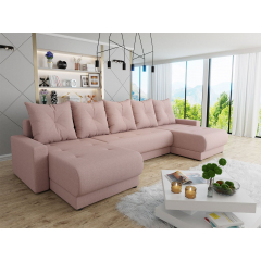 Rohová rozkládací pohovka s úložným prostorem Ravif U