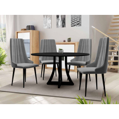 Kulatý stůl Dagerto FI 120 se 4 židlemi ST93 03