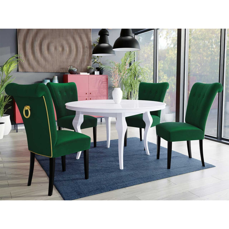 Stůl Julia FI 100 se 4 židlemi ST65 a klepadlem 10