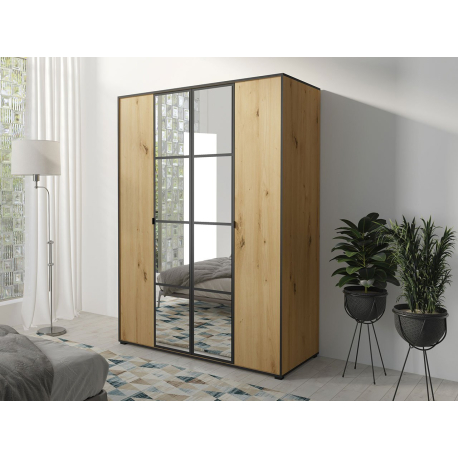 Šatní skříň se zrcadlem Birelto I 150 4D