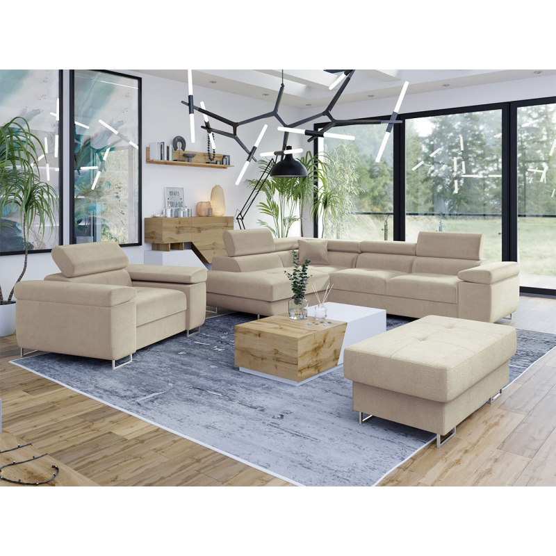 Sedací souprava Darins s rohovou sedačkou Torezio