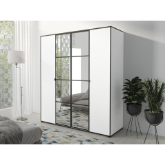 Šatní skříň se zrcadlem Birelto I 180 4D