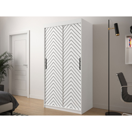 Moderní šatní skříň Ratintu 1 100 cm