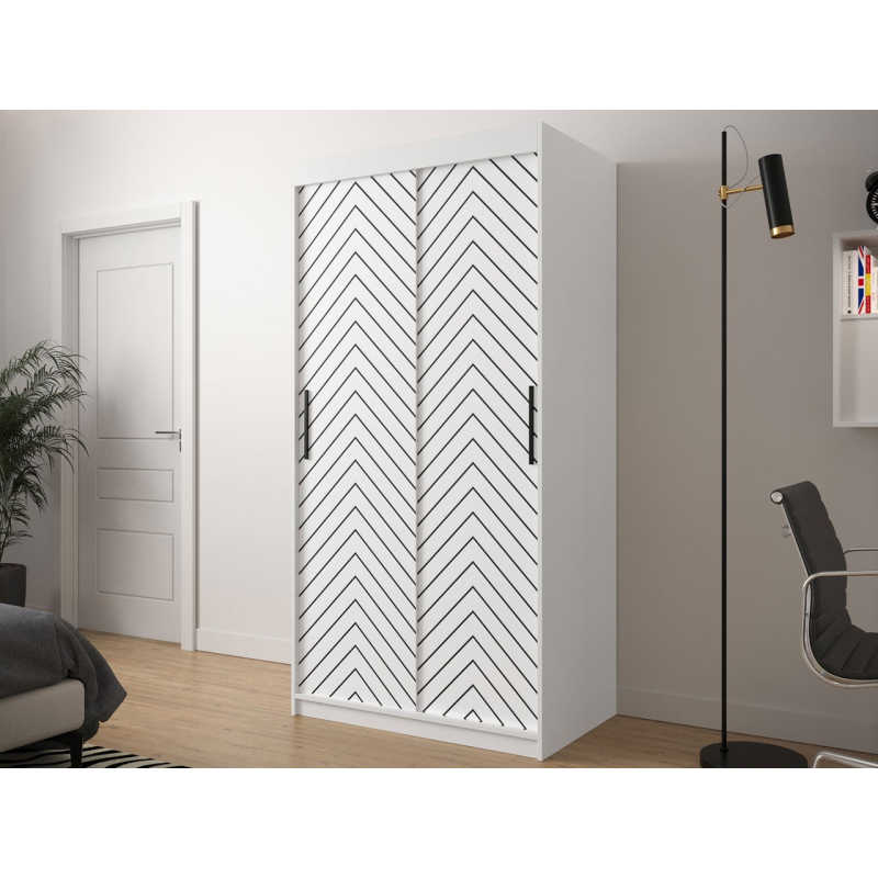 Moderní šatní skříň Ratintu 1 100 cm