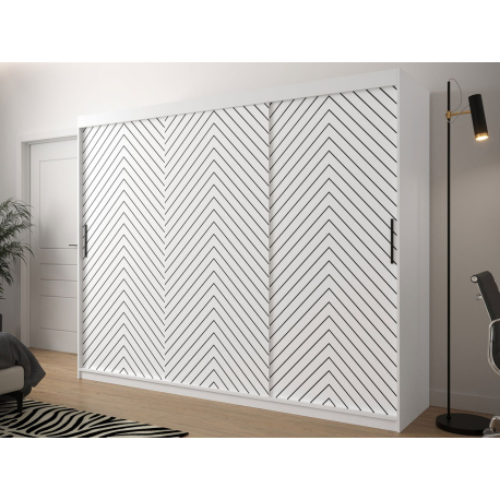 Šatní skříň s posuvnými dveřmi Ratintu 1 250 cm