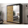 Moderní šatní skříň se zrcadlem Ratintu 2 180 cm