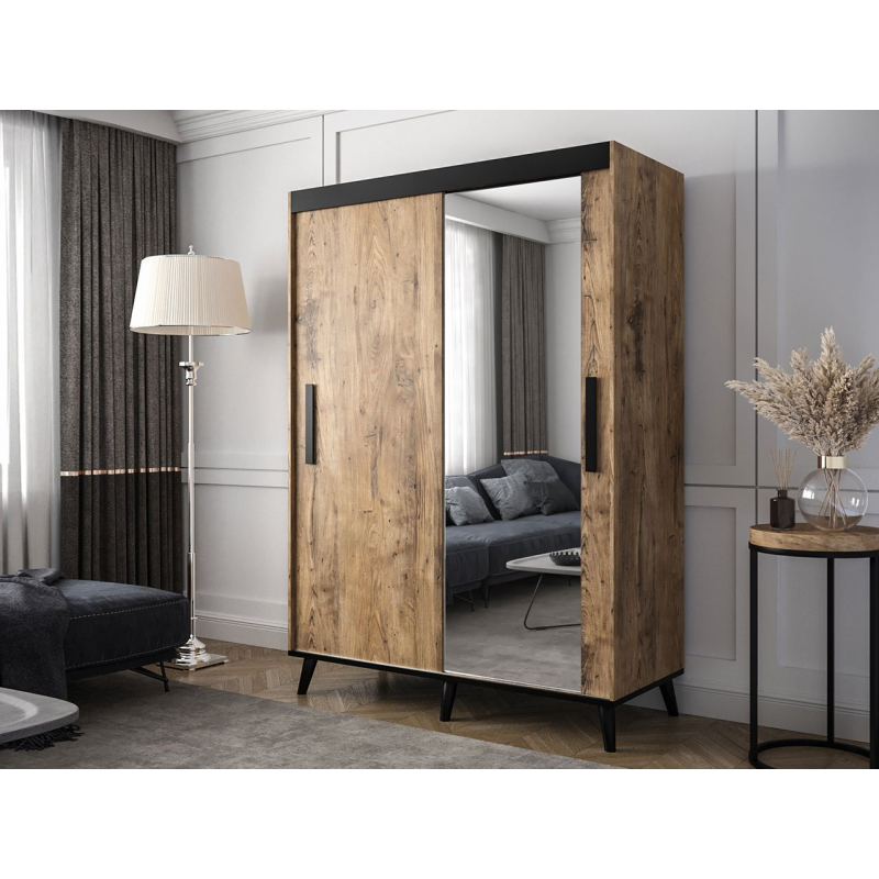 Moderní šatní skříň se zrcadlem Kretisa T2 150