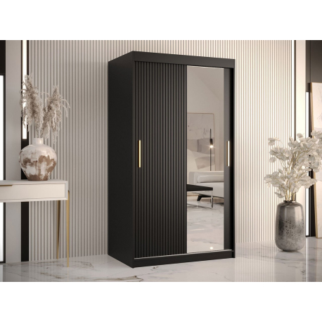 Šatní skříň se zrcadlem Towiro Slim 2 100