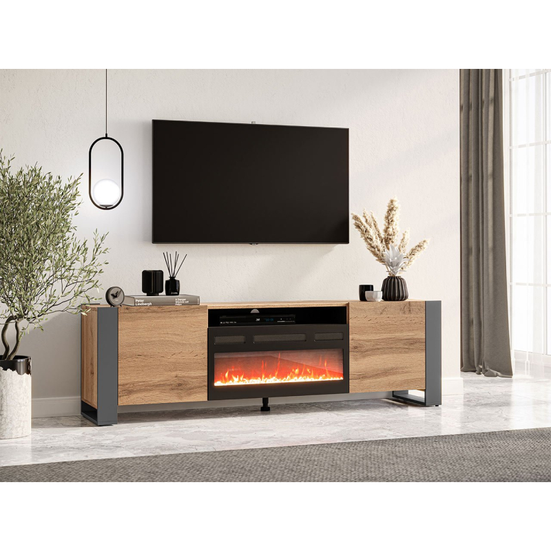 TV skříňka Empire s krbem