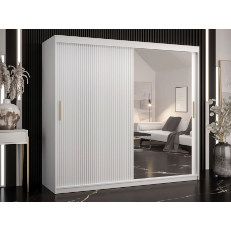 Šatní skříň se zrcadlem Towiro Slim 2 200