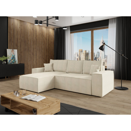 Rohová sedací souprava s funkcí spaní Maryn L Menšestr