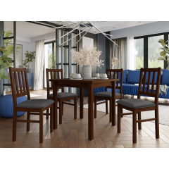 Rozkládací jídelní stůl se 4 židlemi AL08