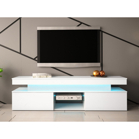 TV stolek/skříňka s LED osvětlením Lestirola 2D 190