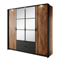 Šatní skříň se zrcadlem Choleo 220