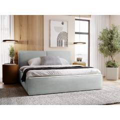 Čalouněná manželská postel s úložným prostorem Sokoz