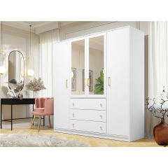 Šatní skříň se zrcadlem Senila Lux D4