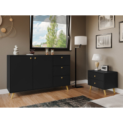 Komoda 2D3S + noční stolek Astrodon