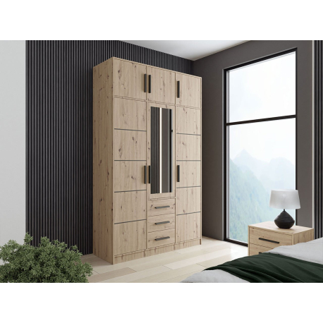 Šatní skříň se zrcadlem Korku D3