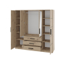 Šatní skříň se zrcadlem Korku D4