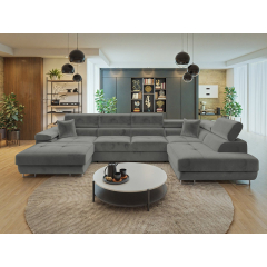 Rohová rozkládací sedačka ve tvaru U Torezio Bis