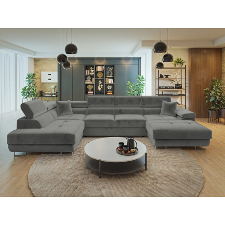 Rohová rozkládací sedačka ve tvaru U Torezio Bis
