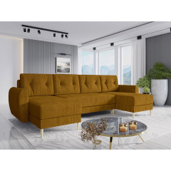 Rohová rozkládací sedačka ve tvaru U Kukle U S