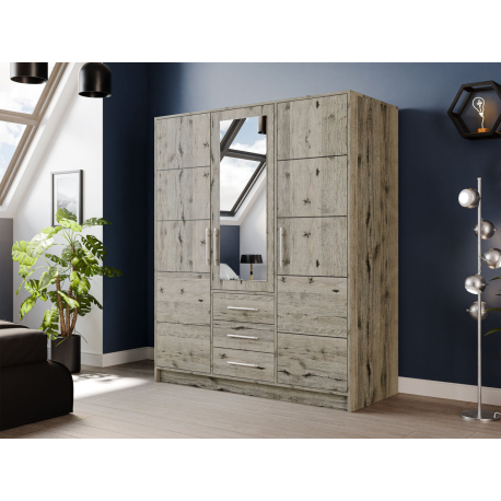 Šatní skříň se zrcadlem Lily D3