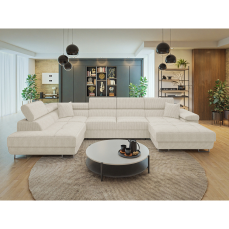 Rohová rozkládací sedačka ve tvaru U Torezio Bis S