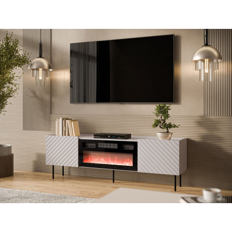 TV skříňka s krbem Gretzo 180 2D