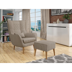 Křeslo s podnožkou Florence