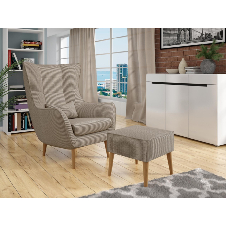 Křeslo s podnožkou Florence