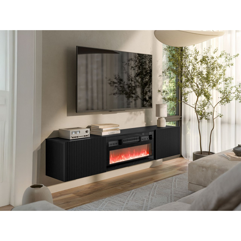 TV skříňka/stolek s krbem Ziremo