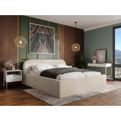 Čalouněná manželská postel Leforn