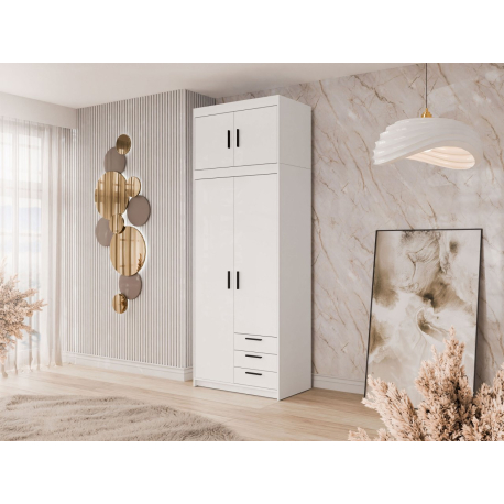 Šatní skříň Melen 2D3S + nástavec