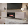 TV skříňka s krbem Rostiw 2D EF