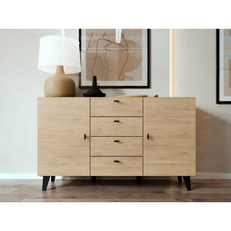 Komoda Cleurion se zásuvkami a dvířky 150 2D4SZ