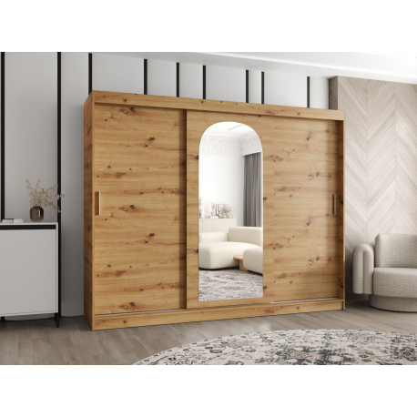 Šatní skříň se zrcadlem Kreloin 250