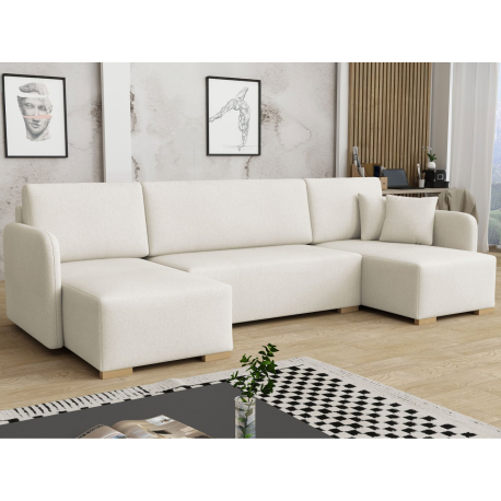 Rohová pohovka s úložným prostorem Rozku U