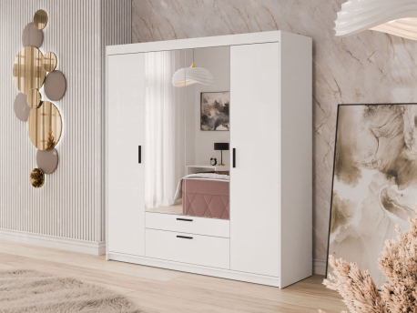 Šatní skříň se zrcadlem Melen 4D