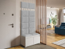 Nábytek do předsíně Konkor 80 + 12 kusů čalouněných nástěnných panelů Pag 40x30