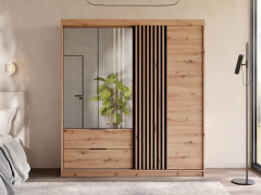 Šatní skříň se zrcadlem Nojan 203