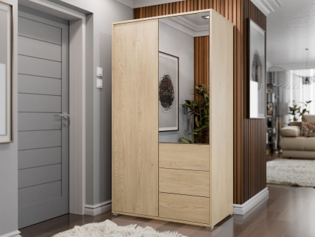 Šatní skříň se zrcadlem Alekto 2D3SZ AK13