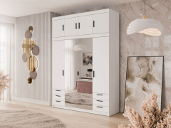 Zrcadlová skříň Melen 4D6S + nástavec