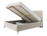 Manželská postel s úložným prostorem na ložní prádlo Lizubo
