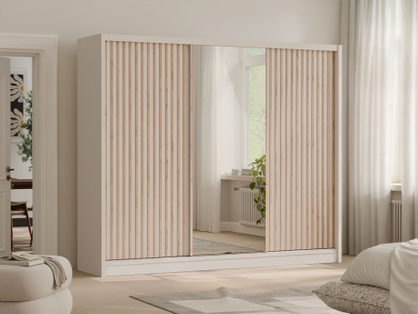 Šatní skříň se zrcadlem Guonti Lux 250